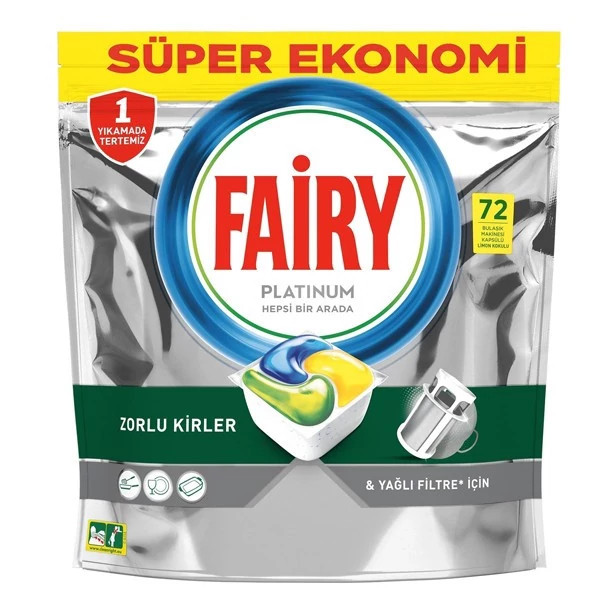 قرص ماشین ظرفشویی فایری پلاتینیوم Platinum بسته 72 عددی تاریخ جدید