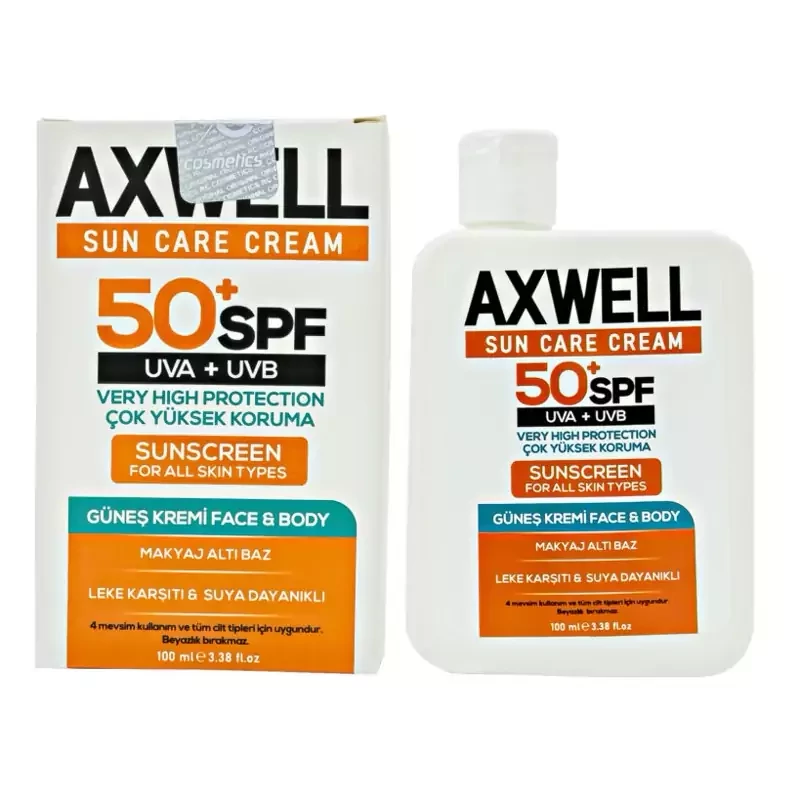ضد آفتاب آکسول AXWELL ضد لک اس پی اف 50 حجم 100 میل محافظت بسیار قوی