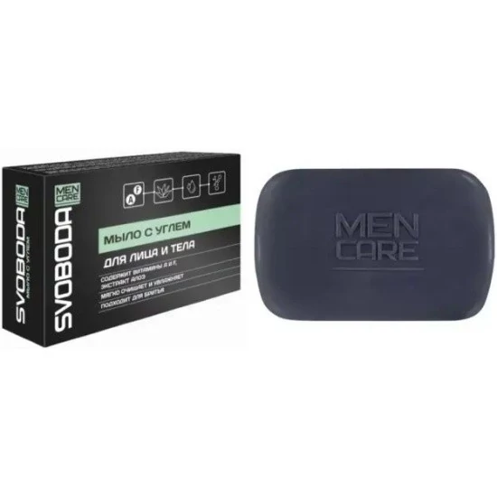 صابون با زغال فعال Svoboda Men Care