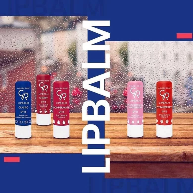 بالم لب گلدن رز آبی مدل کلاسیک با SPF15