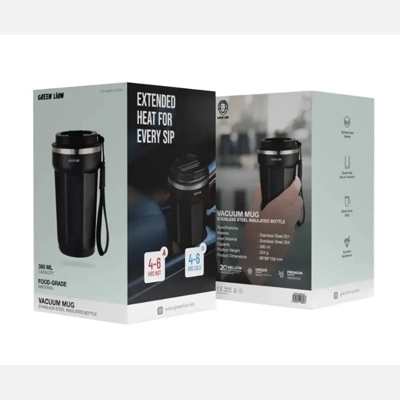 ماگ وکیوم گرین لاین مدل Green Lion Vacuum Mug 380mL