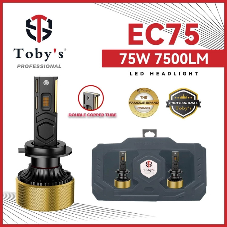 هدلایت موتور سیکلت پایه H4 توبیز EC75 با گارانتی (تک عددی)