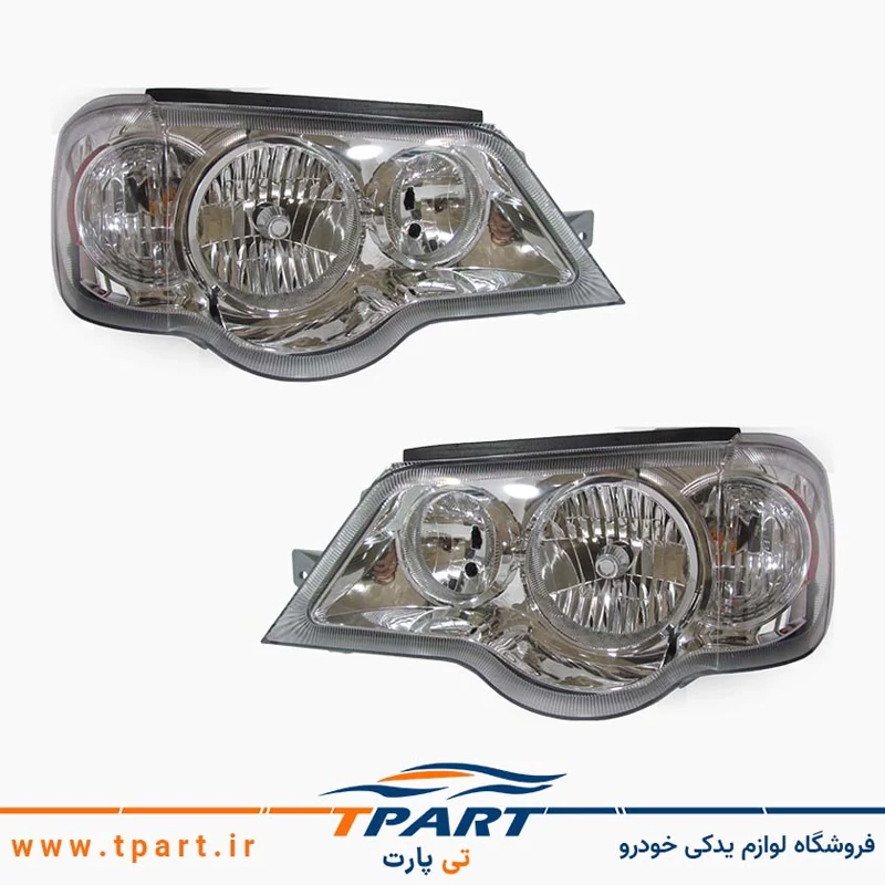 جفت چراغ جلو پراید 132 جمع ساز موتور دار