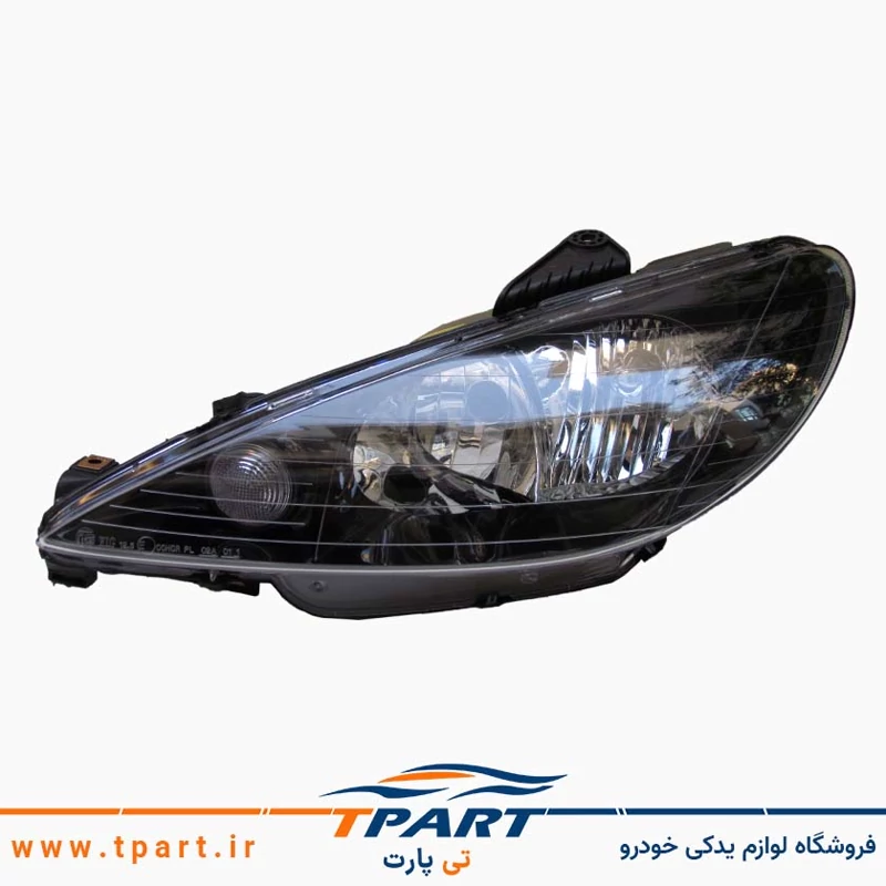 چراغ جلو دودی اسپرت پژو 206 SD سمت راننده فن آوران