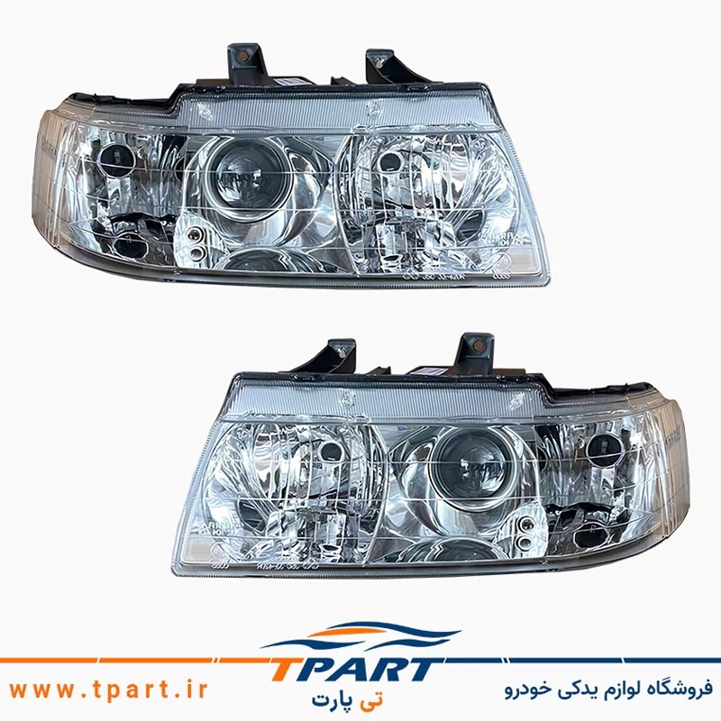 جفت چراغ جلو سمند جمع ساز (لنزدار)