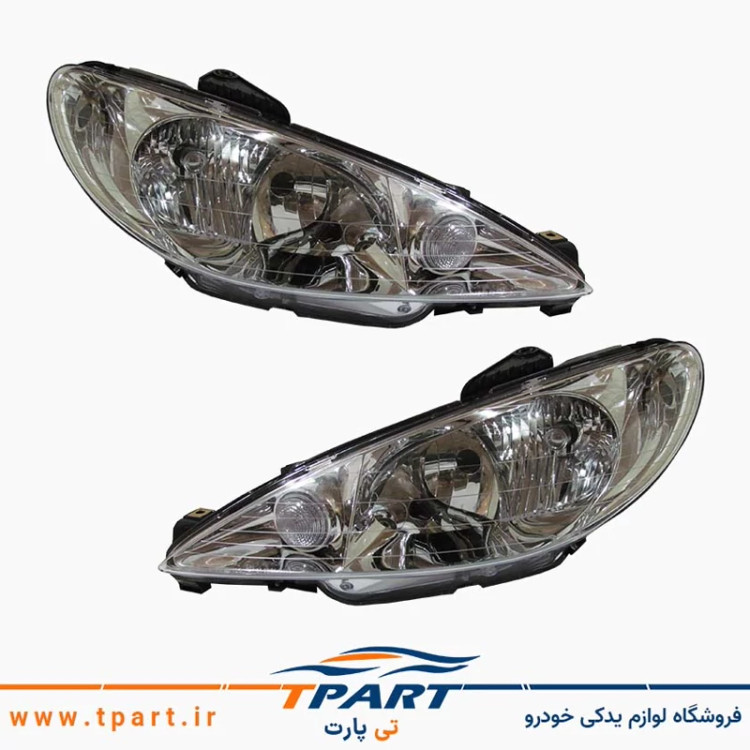 جفت چراغ جلو 206 مدرن