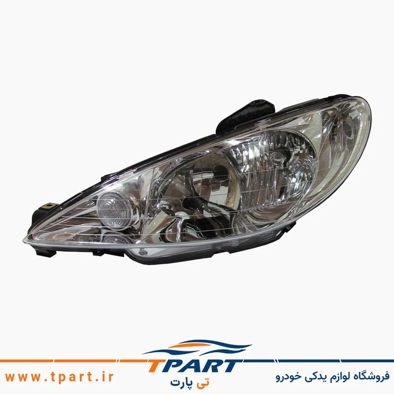جفت چراغ جلو پژو 206 جمع ساز موتور دار