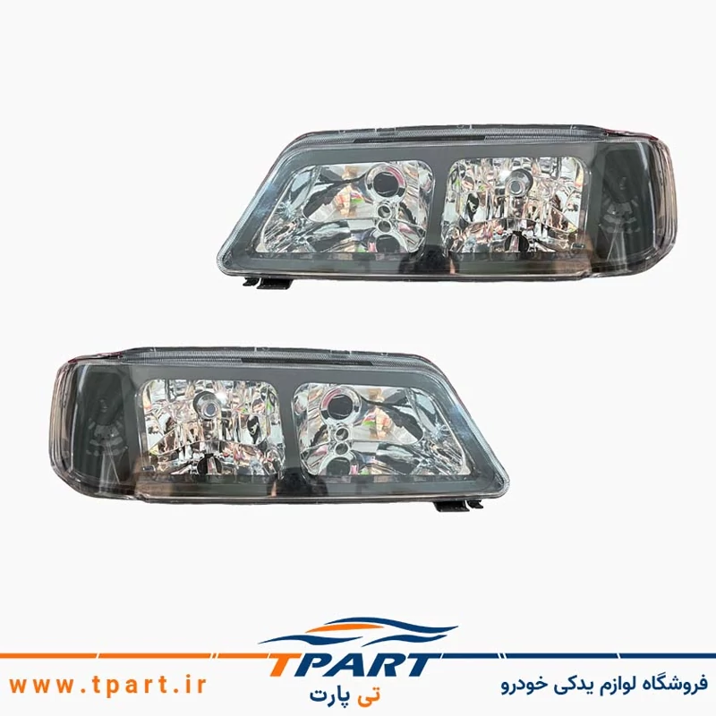 چراغ جلو 405 طرح پارس اسپرت دودی (داخل مشکی) جفت