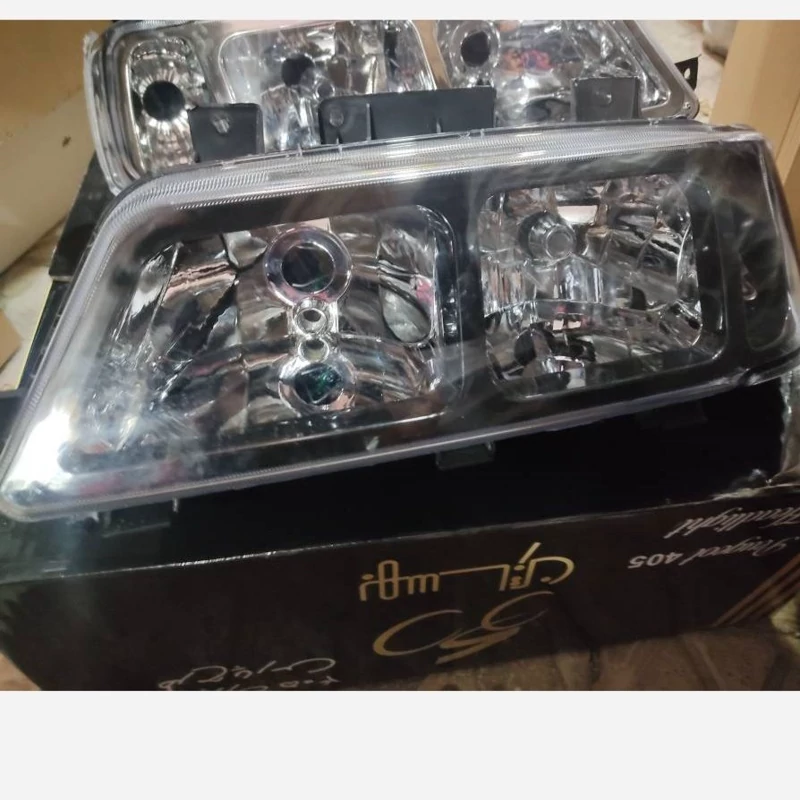 چراغ جلو 405 طرح پارس دودی اسپرت بسته دو عددی طلق کریستالی پژو 405