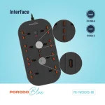 چندراهی برق پرودو مدل PB-FWCH035 ظرفیت 8 خروجی با کابل 3 متری