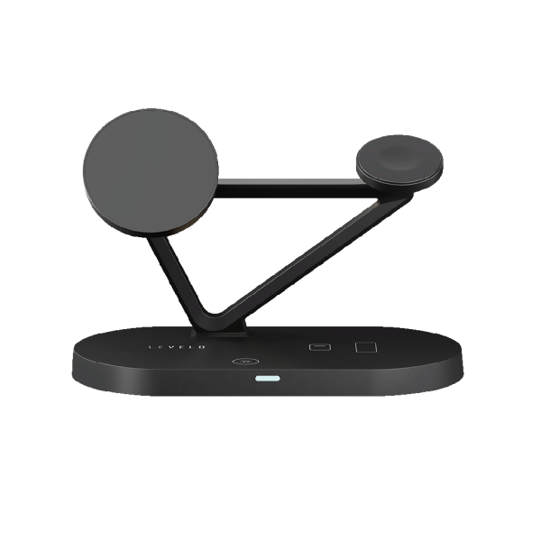 شارژر وایرلس رو میزی 5 کاره لولو LEVELO Premio 5 In 1 Wireless Charging Pad LVL51WCPBK