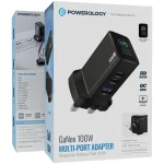 آداپتور شارژر پاورولوژی مدل PWC2418BK ظرفیت 100 وات (سری GaNex)