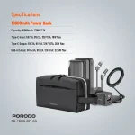 پکیج شارژ Porodo 6 در 1 مدل PD-PBFCH071-CB