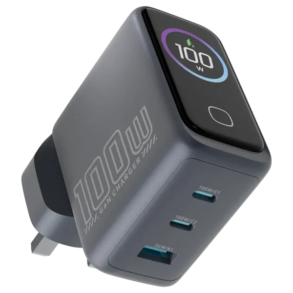شارژر دیواری پاورولوژی 100W مدل Voltflow PWCUQC070GY