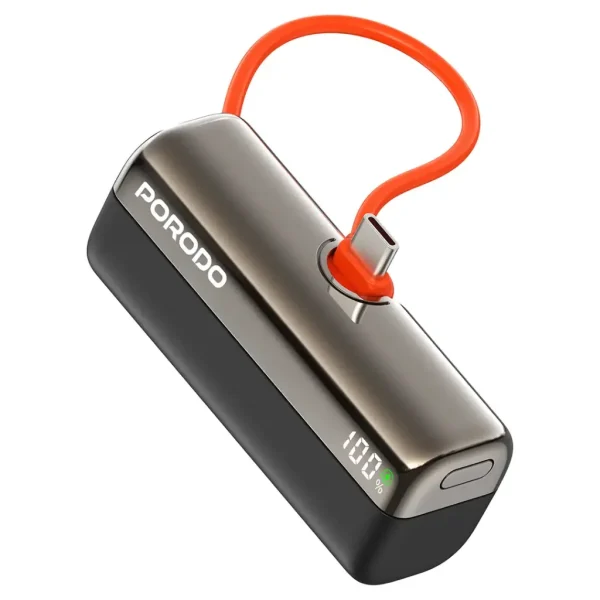پاوربانک جیبی پرودو مدل Porodo Pocket Volt با ظرفیت 10000 میلی‌آمپر ساعت PDPBFCH090