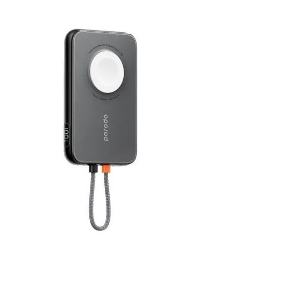 پاوربانک وایرلس 5000 و شارژر اپل واچ پرودو Porodo 5000 mAh slim watch charger power bank PD-PBFCH027