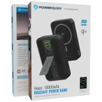 پاوربانک 10000 میلی آمپری 30 واتی وایرلس شارژ مگ سیف qi2 مدل Vision پاورولوژی Powerology PPB20910BK