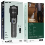 چراغ قوه شارژی گرین لاین مدل Hunter GNHLEDFL11GY