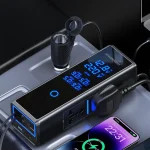 اینورتر فندکی خودرو 300 واتی پاورولوژی با صفحه نمایش با کابل جمع شونده مدل Powerology PWCPI300W