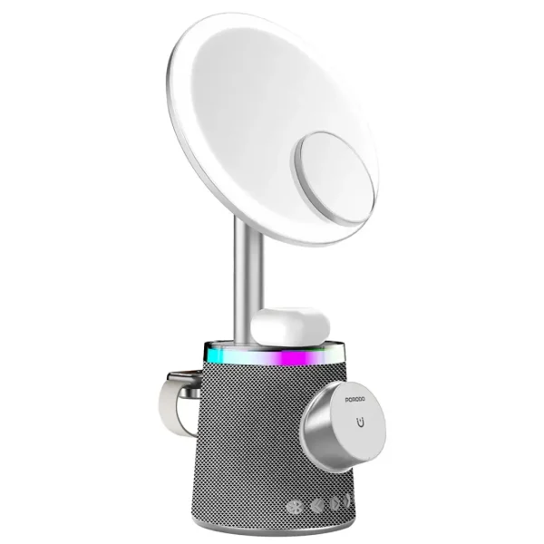 آینه آرایش LED , شارژر بیسیم و اسپیکر دار پرودو مدل PDLFST220