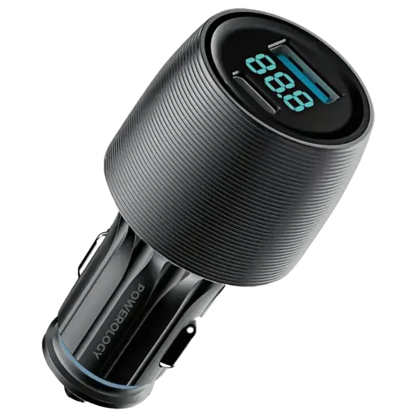 شارژر فندکی پاورولوژی 83W دو پورت مدل Velox PCCSR020BK