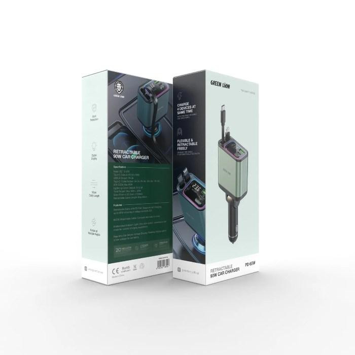 شارژر فندکی خودرو گرین لاین مدل PD-65W توان 90 وات GNRCC90WGN