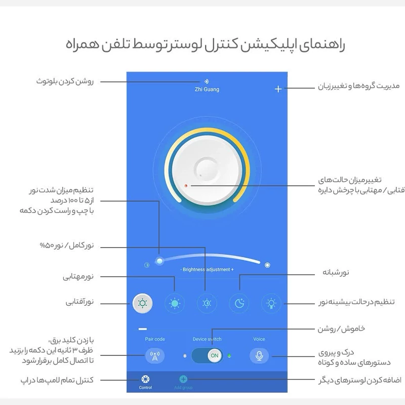 لوستر اویز مدرن کریستالی دایره دو حلقه 30 و 15 سانت کهکشانی