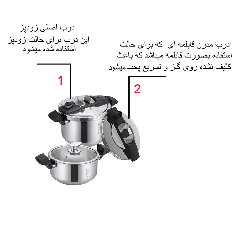 زودپز دوقلو جی فی نی مدل G-01 گنجایش 4 و 6 لیتر مدل 1