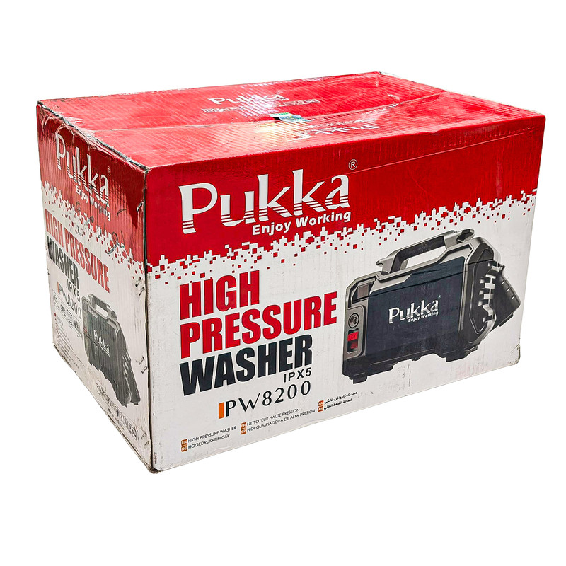 کنزاکس کارواش برقی 110 بار 1400 وات پوکا با موتور ذغالی پوکا مدل PW-8201 با حداکثر دبی آب 5.5 لیتر بر دقیقه