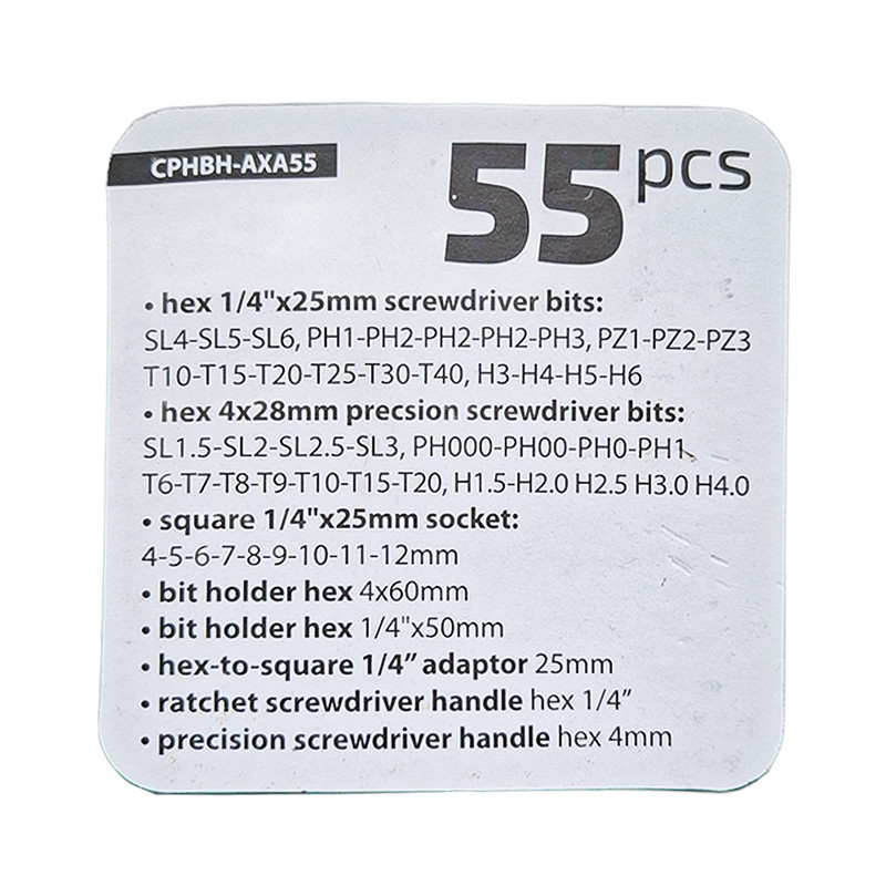 سری پیچ گوشتی کرون مدل CPHBH-AXA55 مجموعه 55 عددی توس