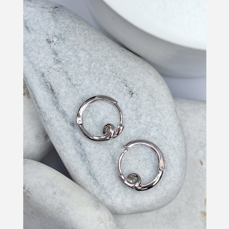 گوشواره پیچ نقره ای ژوپینگ کد 317040103