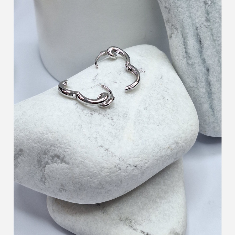 گوشواره پیچ نقره ای ژوپینگ کد 317040103