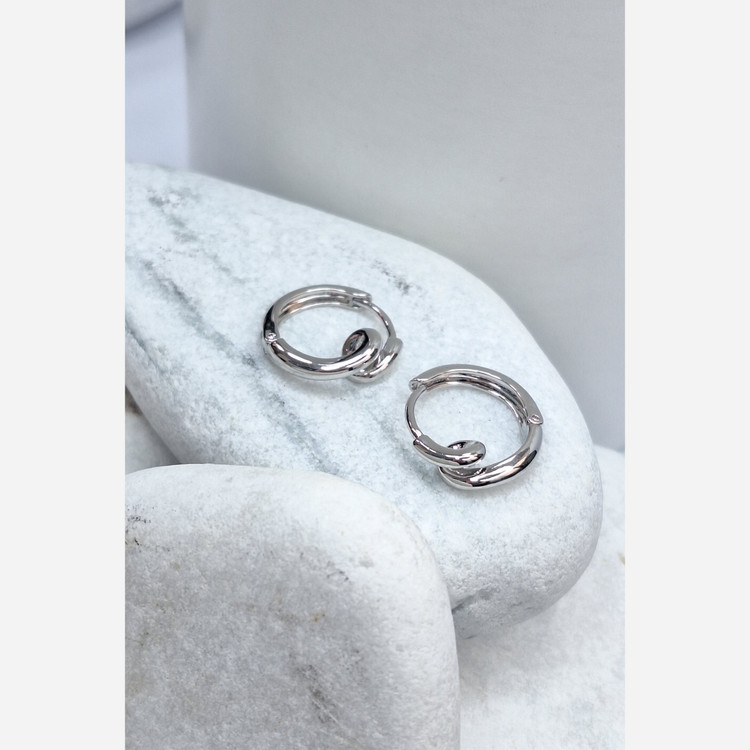 گوشواره پیچ نقره ای ژوپینگ کد 317040103