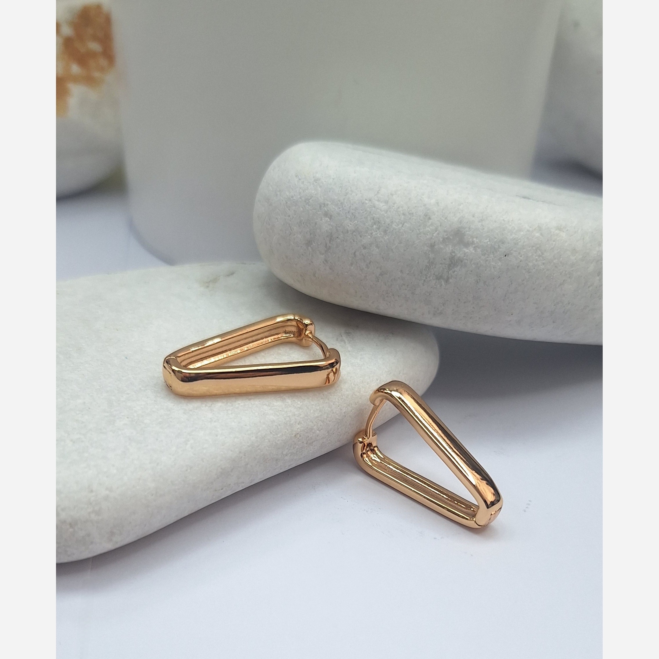 گوشواره مثلثی طلایی ژوپینگ کد 317060183