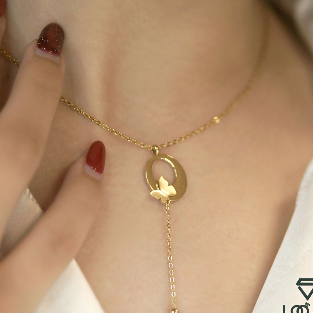 گردنبند طرح آویز پروانه ژوپینگ
