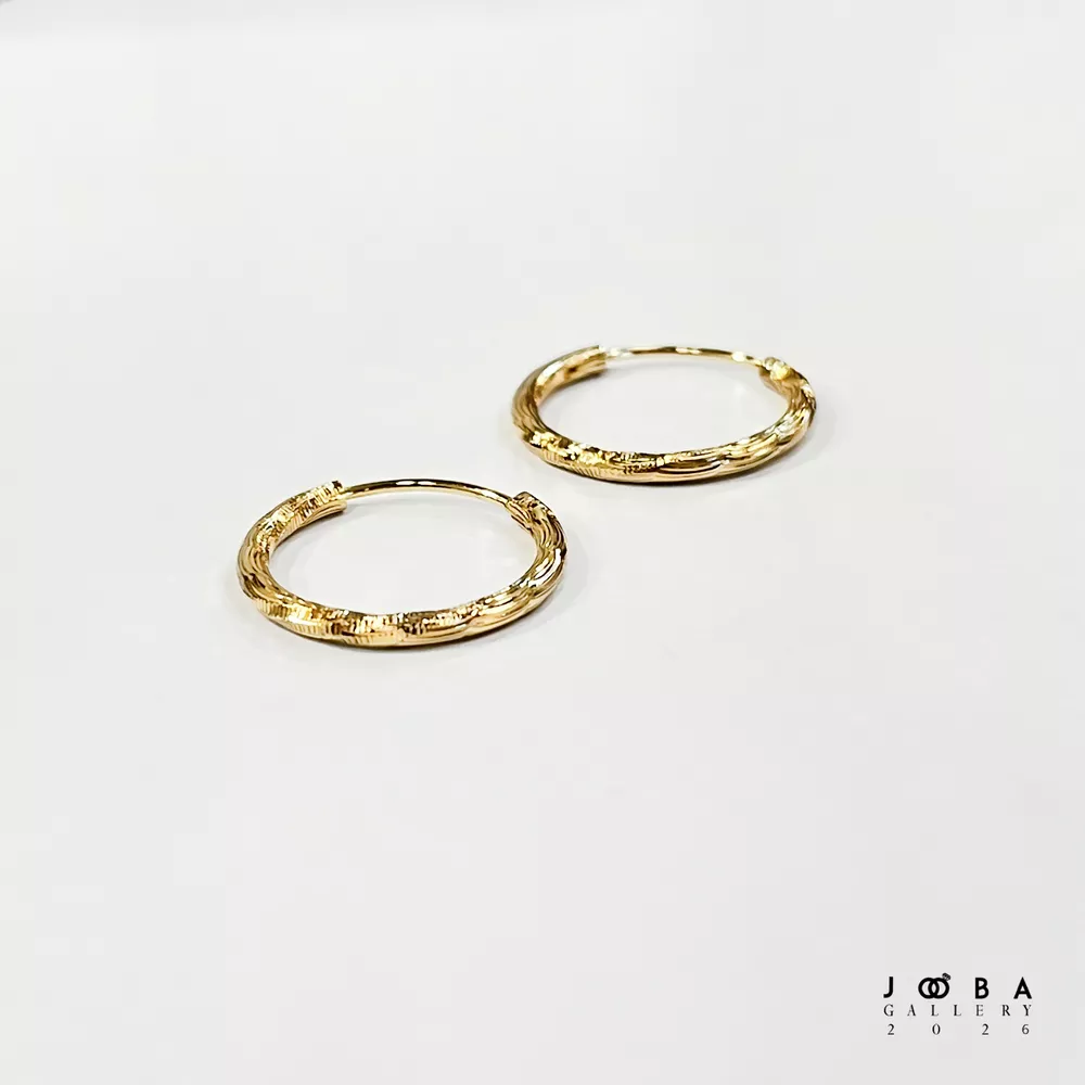 گوشواره حلقه ای طلایی ژوپینگ 317050154