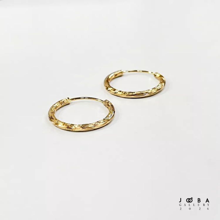 گوشواره حلقه ای طلایی ژوپینگ 317050154