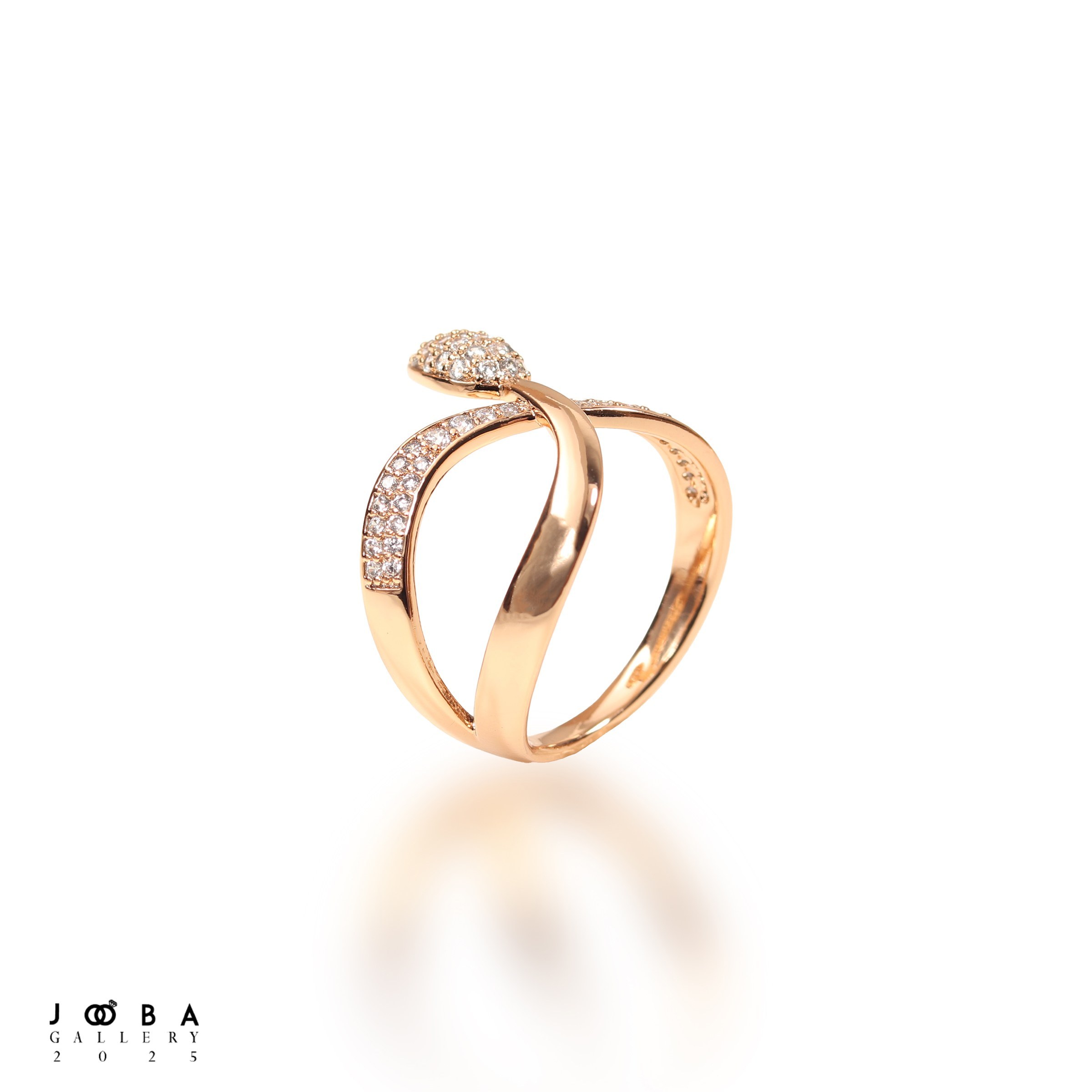 انگشتر مینیمال برگ ژوپینگ کد 10110415449