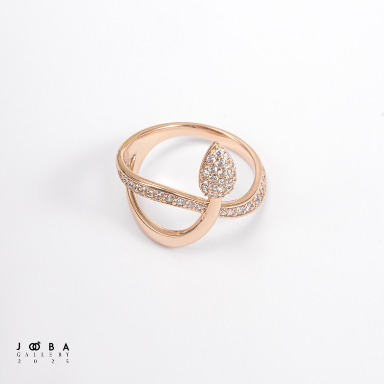 انگشتر مینیمال برگ ژوپینگ کد 10110415449