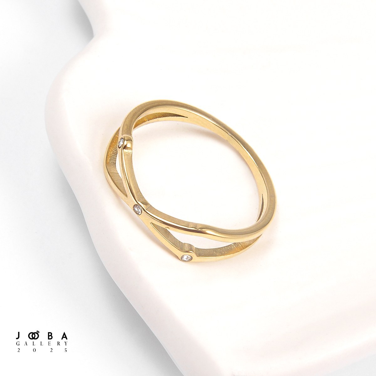 انگشتر حالت دار نگین ژوپینگ کد 101059880
