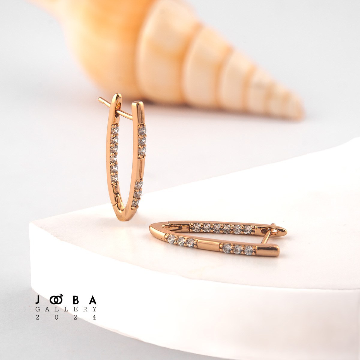 گوشواره حلقه ای نگین دار112077983