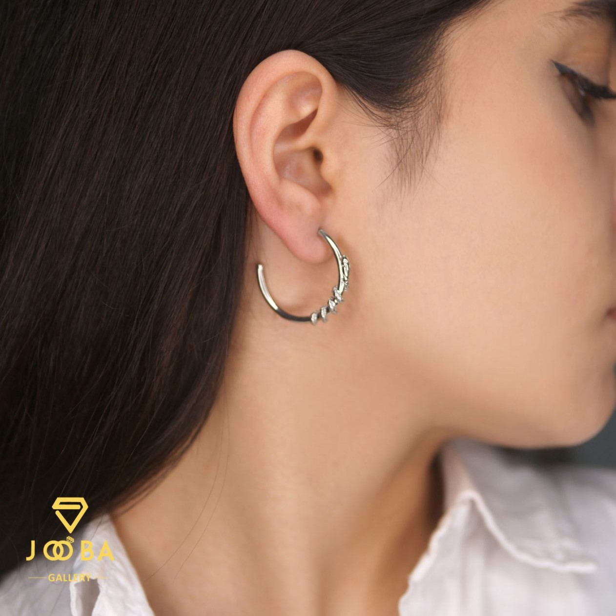 گوشواره حلقه ای نقره ای