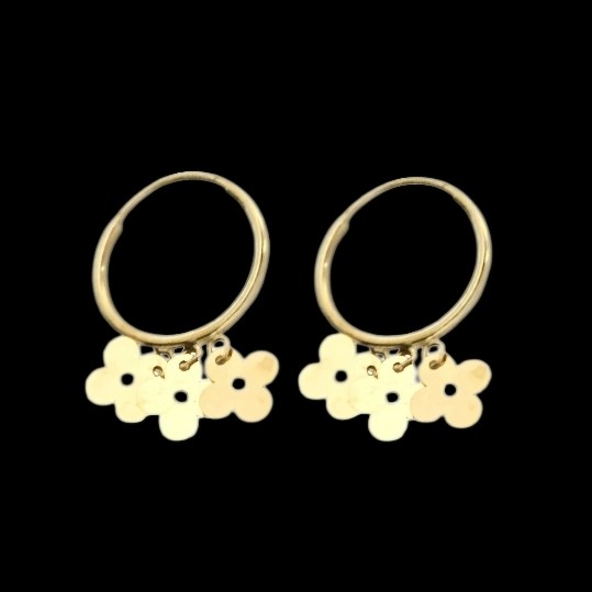 گوشواره طلا 18عیار ملینا دلوینز 0.420 گرم