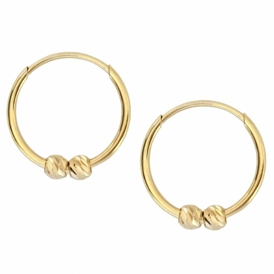 گوشواره طلا 18عیار حلقه ای البرناردو 0.500گرم
