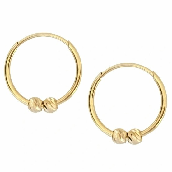 گوشواره طلا 18عیار حلقه ای البرناردو 0.700گرم