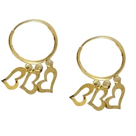 گوشواره طلا 18عیار ملینا قلب 0.380گرم