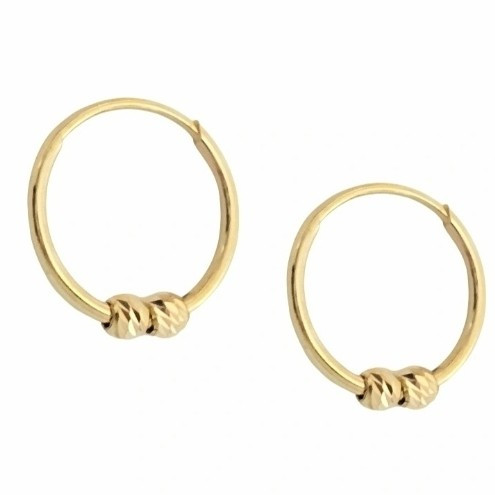 گوشواره طلا 18عیار حلقه ای البرناردو 0.700گرم