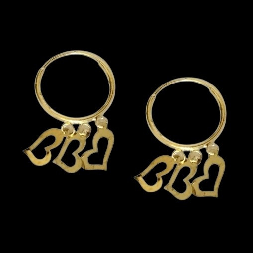 گوشواره طلا 18عیار ملینا قلب 0.380گرم