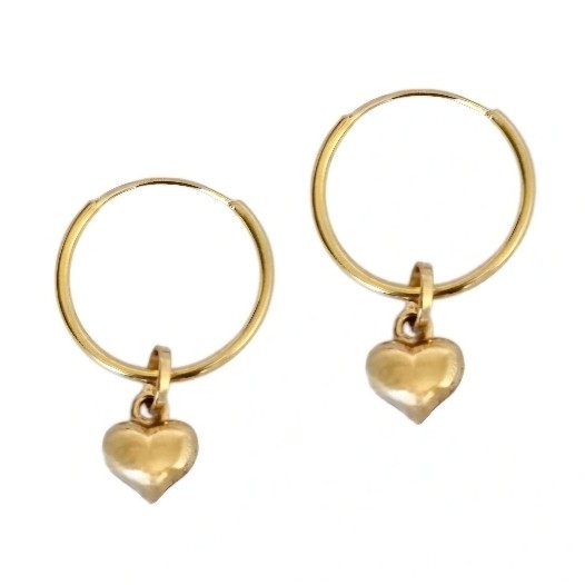گوشواره طلا 18عیار قلب الا 0.730گرم