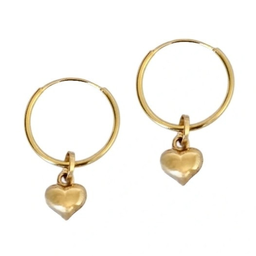 گوشواره طلا 18عیار قلب الا 0.730گرم